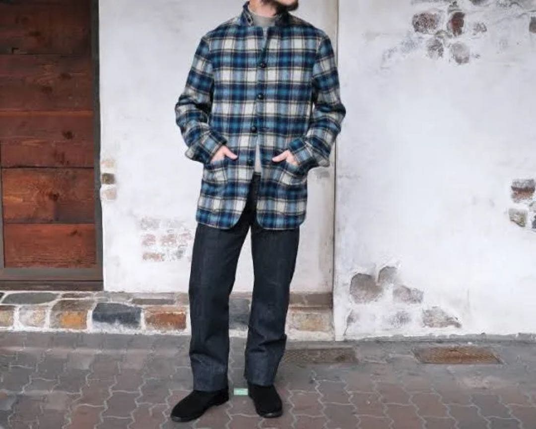 D.C.WHITE Burlington 46 BLUE ジャケット チェック