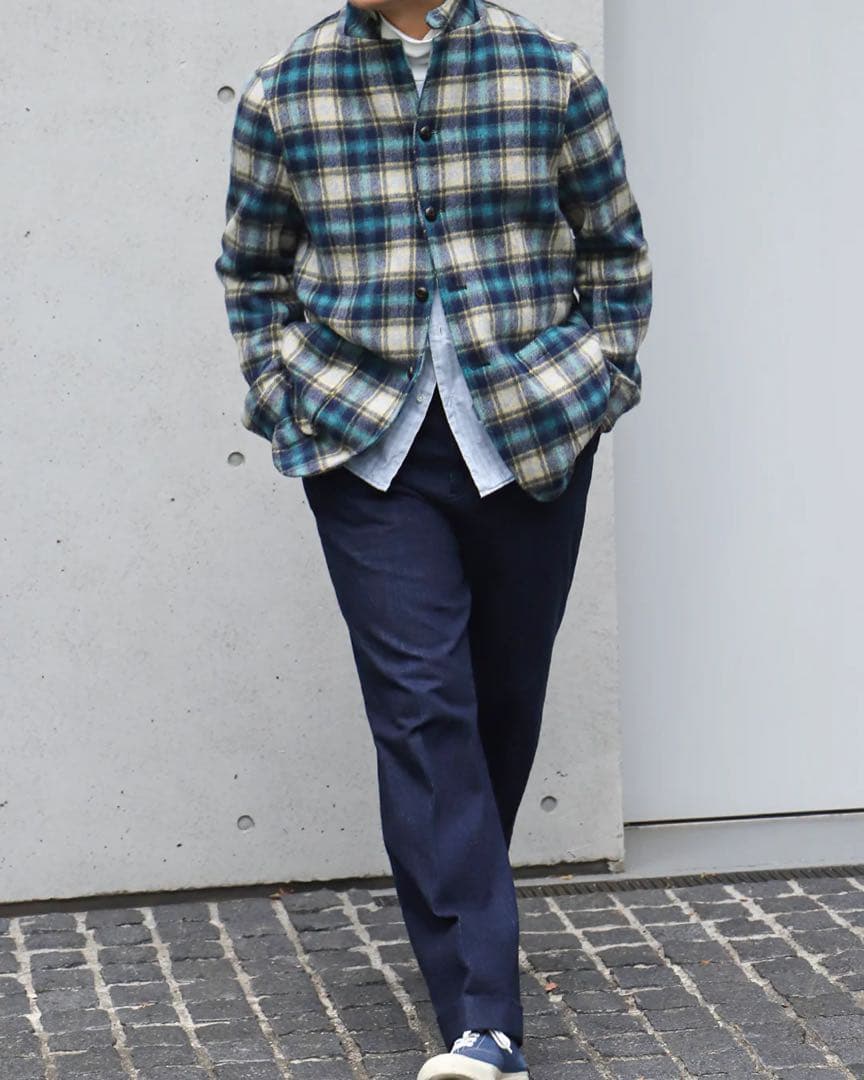 D.C.WHITE Burlington 46 BLUE ジャケット チェック