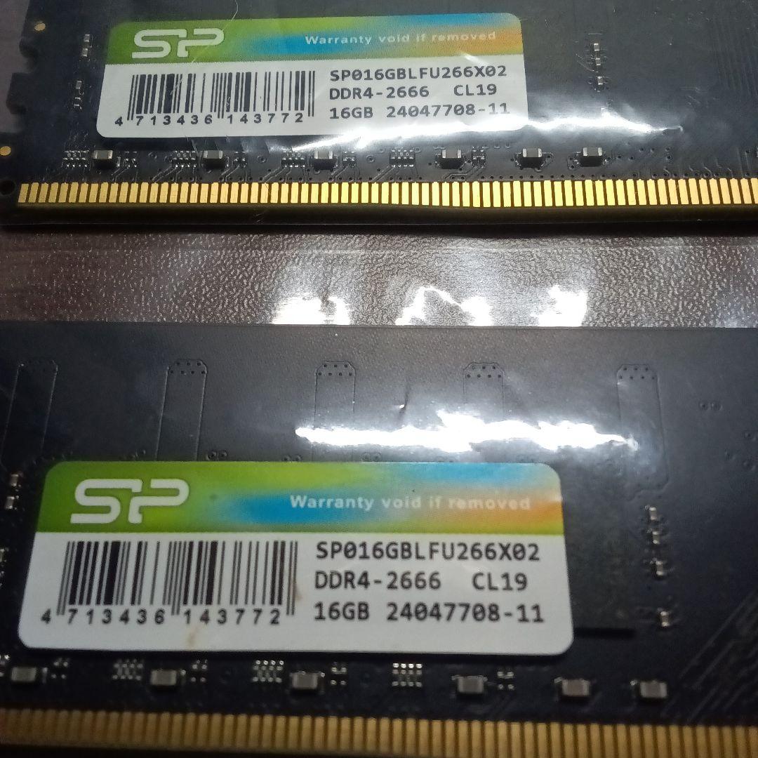 SP 16GB DDR4-2666 メモリ × 2（32GB）