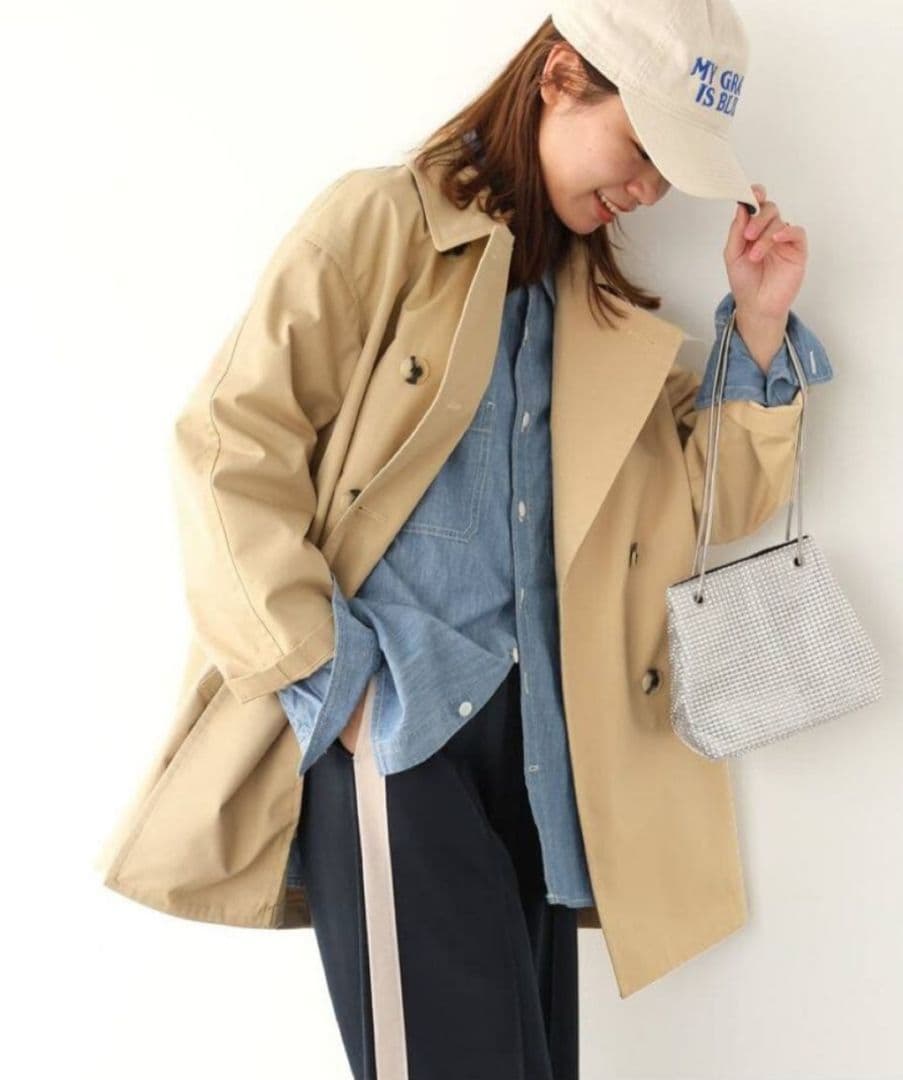 ジャーナルスタンダード relume ショートトレンチコート 洗濯可 38