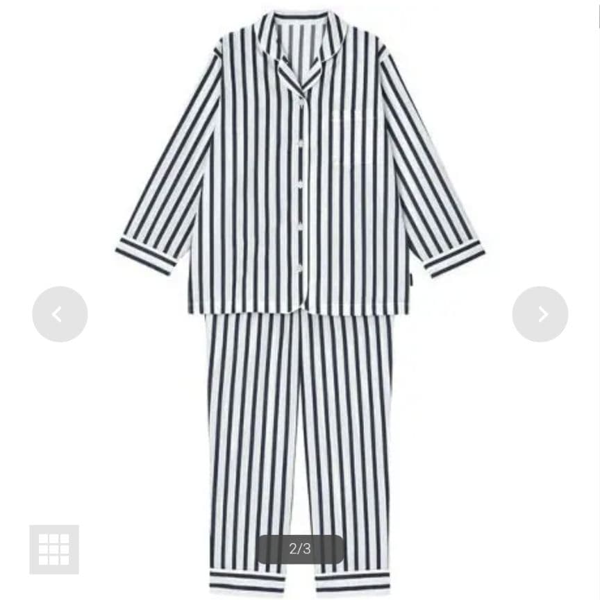 新品タグ付き 高級 睡眠科学 パジャマ ルームウェア サテン ストライプ