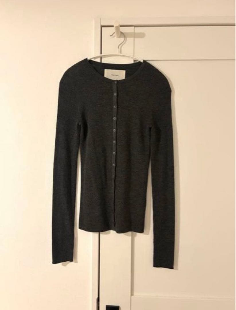 Silkwool Knit Cardigan TODAYFUL チャコールグレー