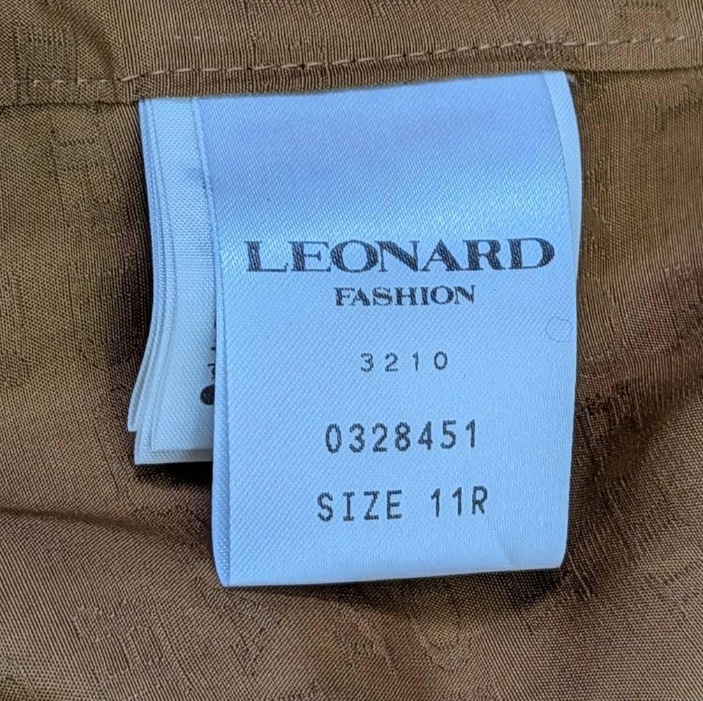 LEONARD レオナール コート シルク１００％ ブラウン系 １１Ｒサイズ