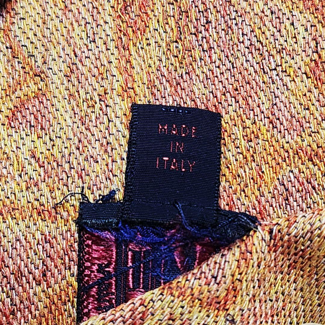 美品 ★ETRO★ エトロ ストール ペイズリー柄 ウール混 ブラウン オレンジ