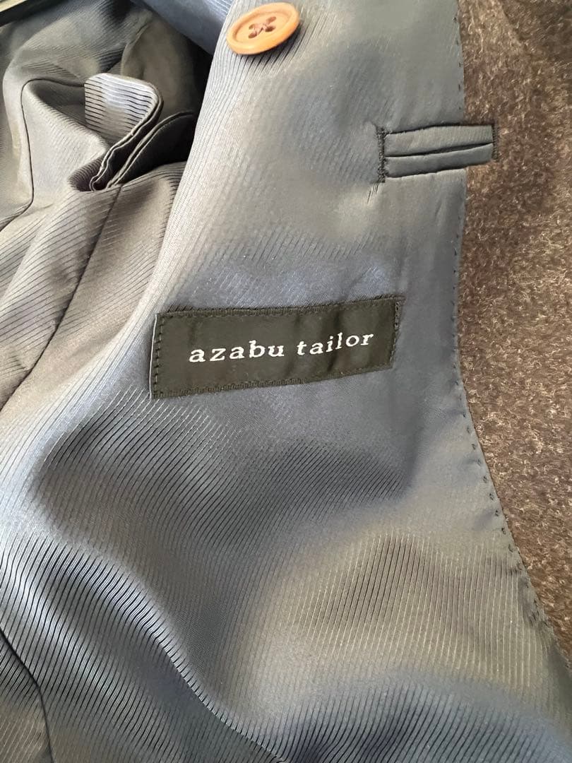 【美品】ブラウンスーツ ウールフランネル azabu tailor