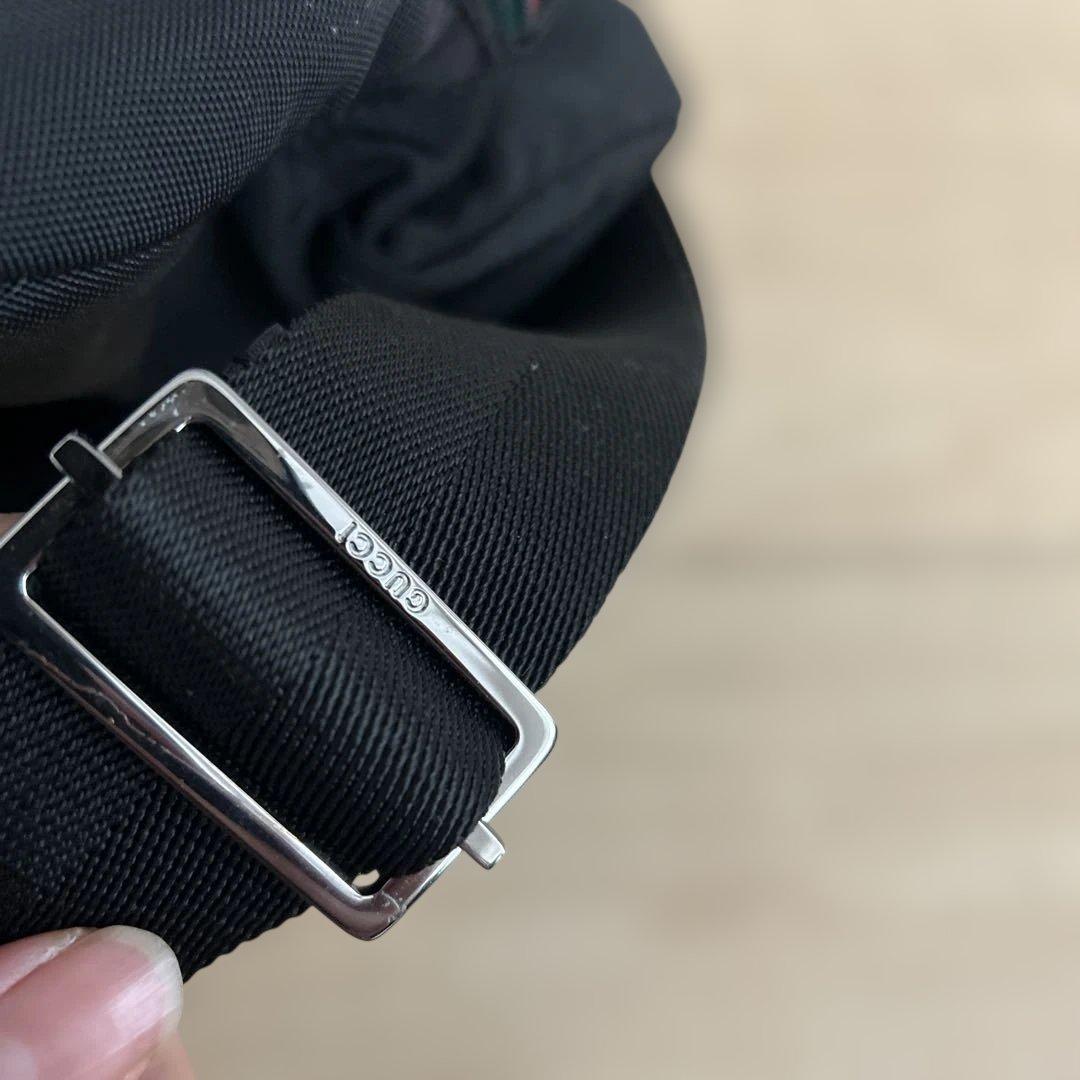 GUCCI ブラックナイロンボストンバッグ