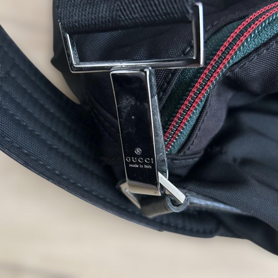 GUCCI ブラックナイロンボストンバッグ