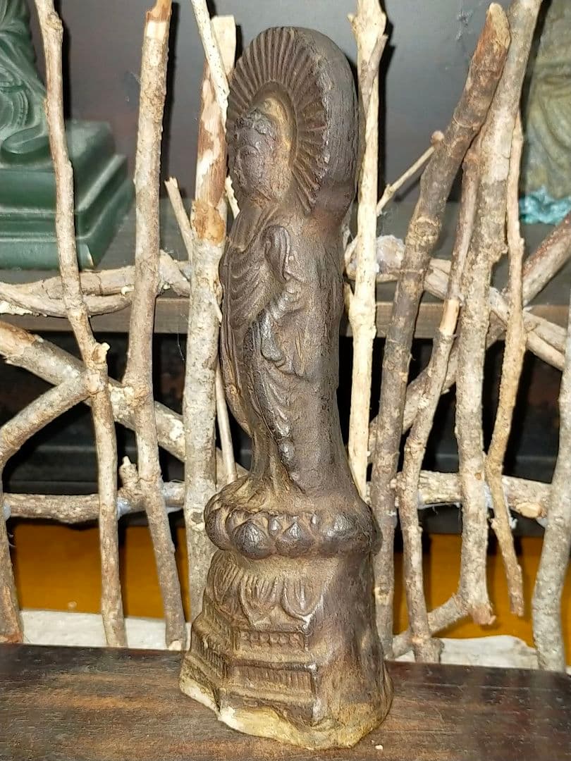 ♥値下げ！阿弥陀如来　陶製　仏像　１９２ｍｍ　阿弥陀様　骨董　古玩