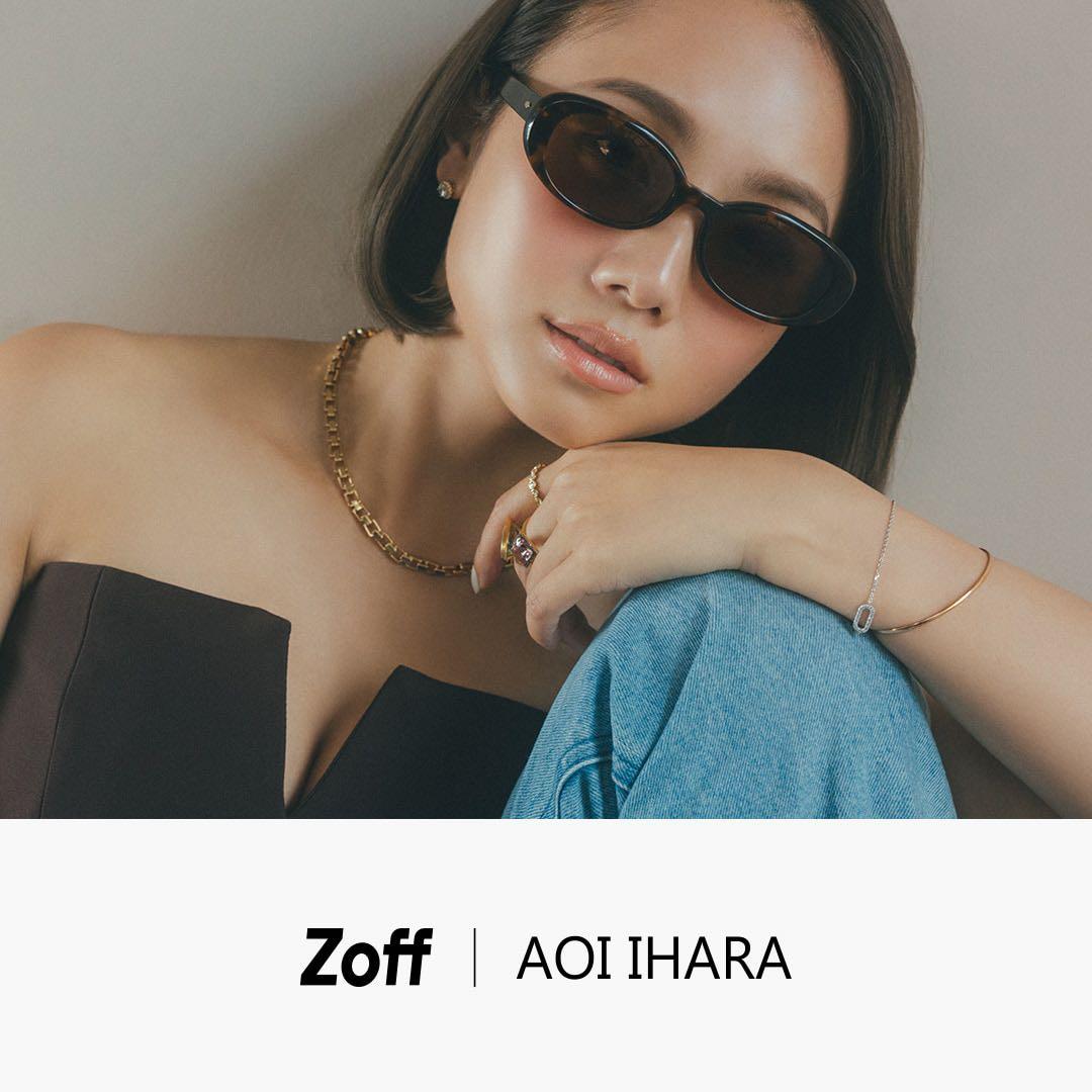 【新品未使用】伊原葵×ZOFF オーバルサングラス　ブラウン