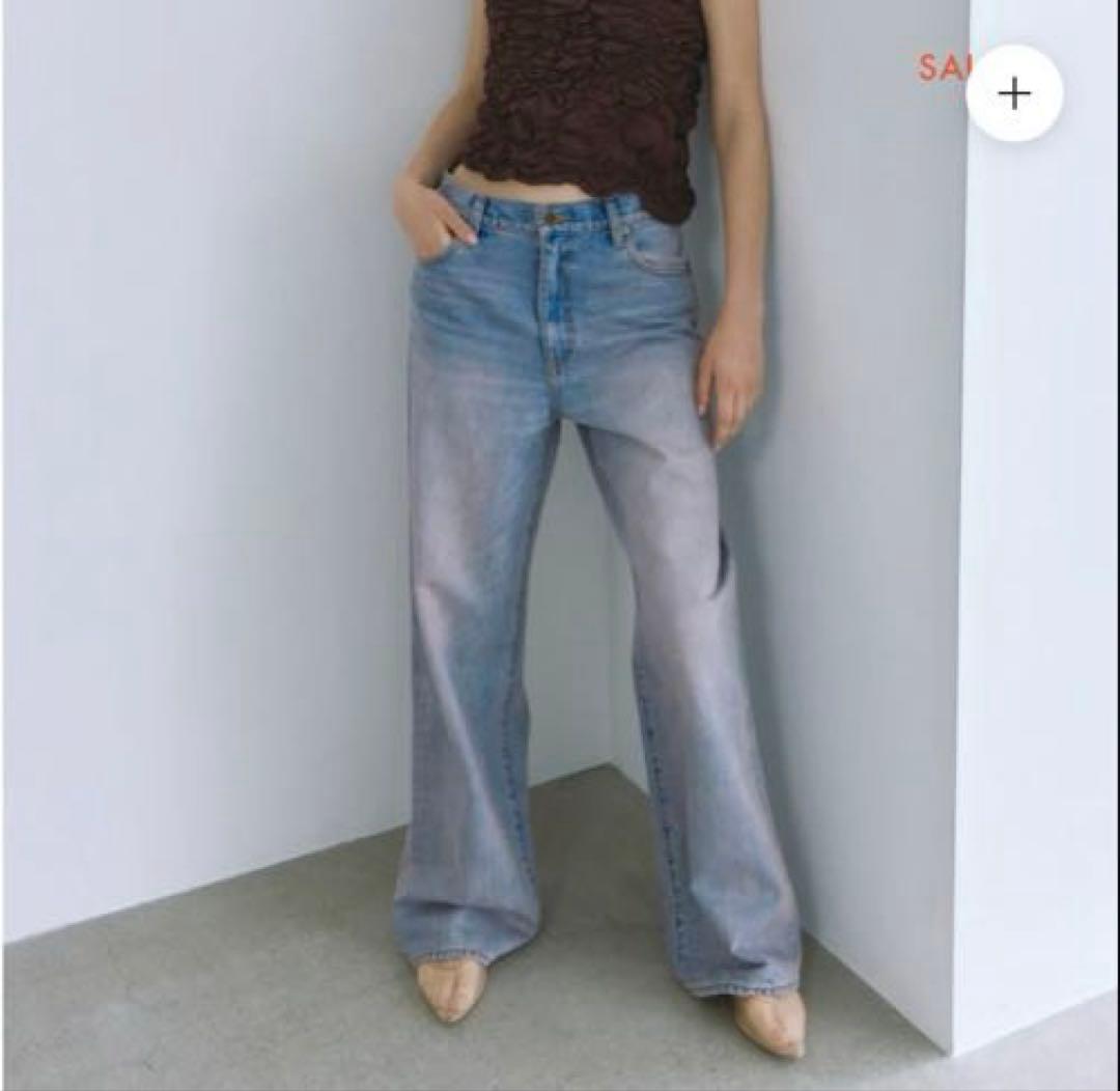 新品♡searoomlynn☆ハイウエストワイドストレート SRN05 ブルー
