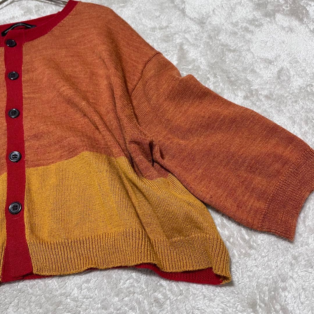 美品　ワイズ　ヨウジヤマモト　パッチワーク　ショートニットカーディガン