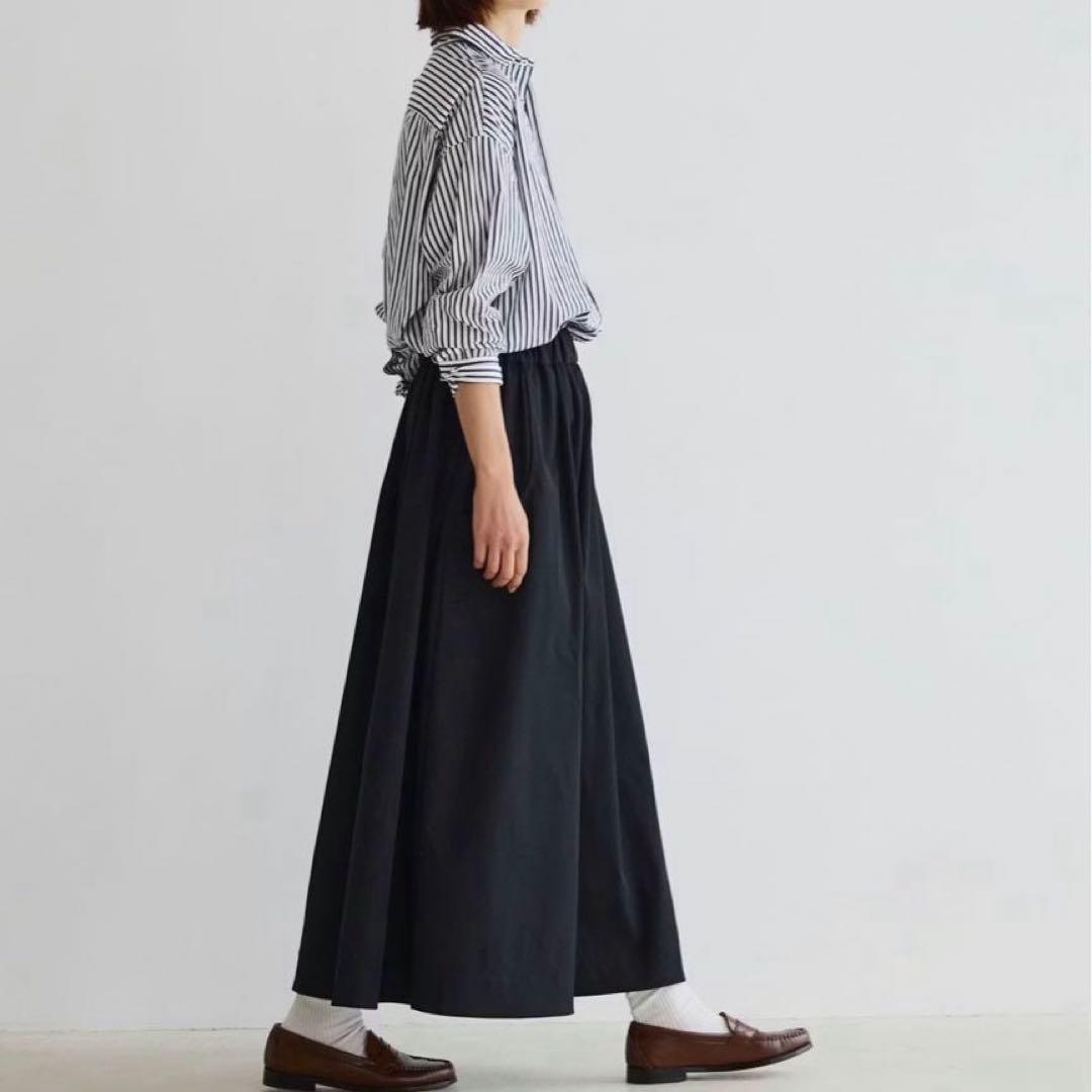 北欧暮らしの道具店 香菜子さんとつくったフレアスカート ブラック 黒 M