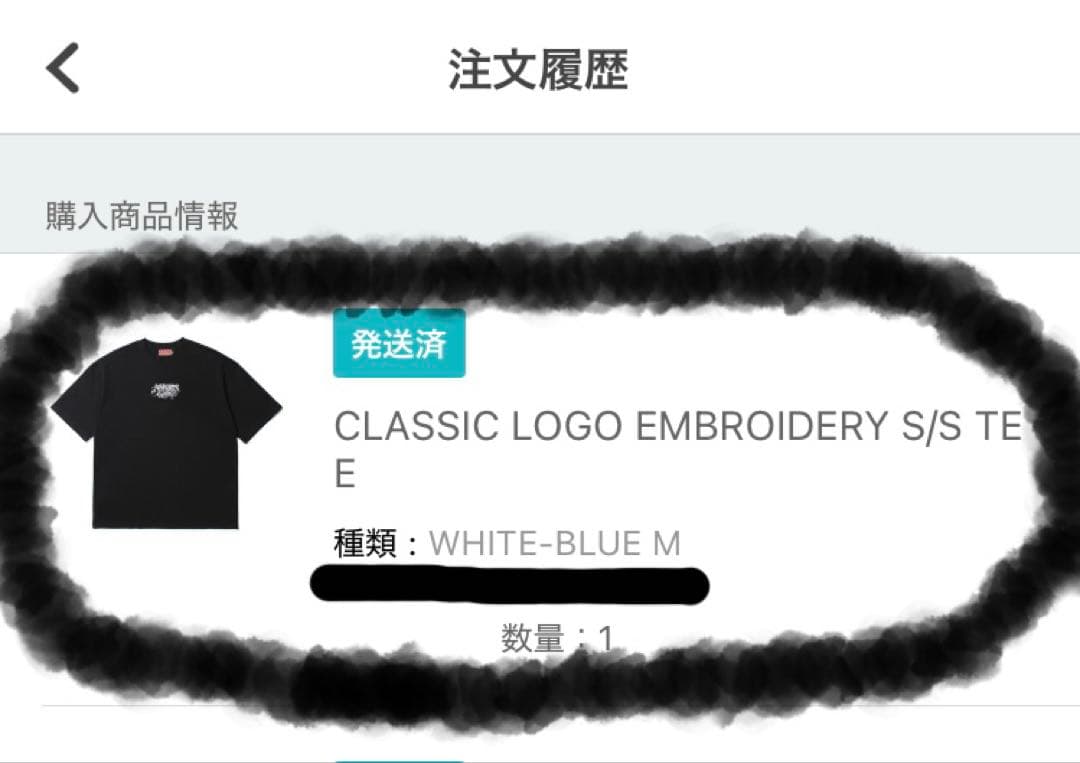 舐達麻 CLASSIC LOGO EMBROIDERY Tシャツ 白M ガッキン
