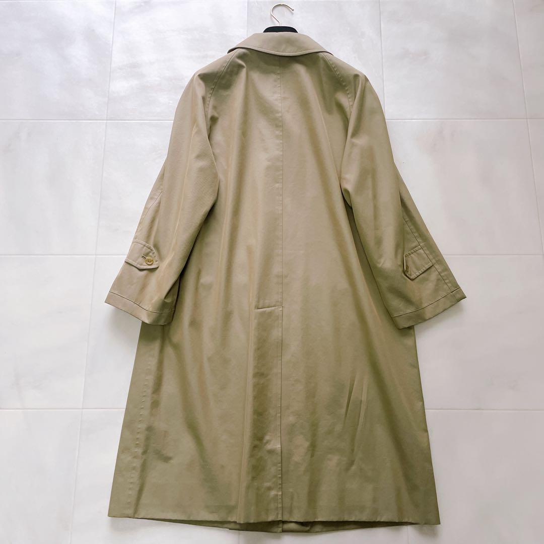 美品✨バーバリー ステンカラーコート ノバチェック 玉虫色 80〜90s 白タグ