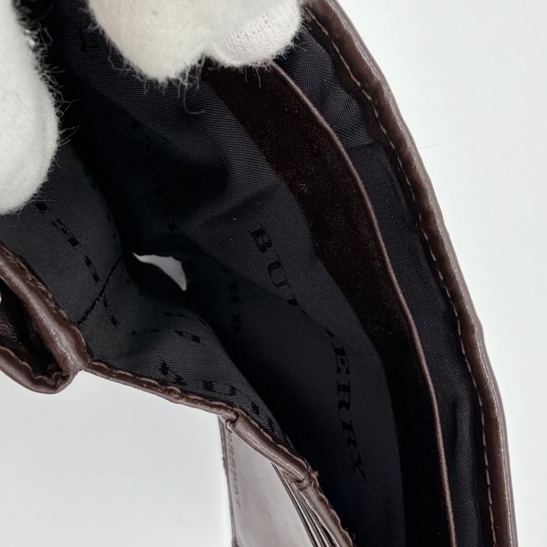 BURBERRY バーバリー がま口 二つ折り財布 ノバチェック レザー