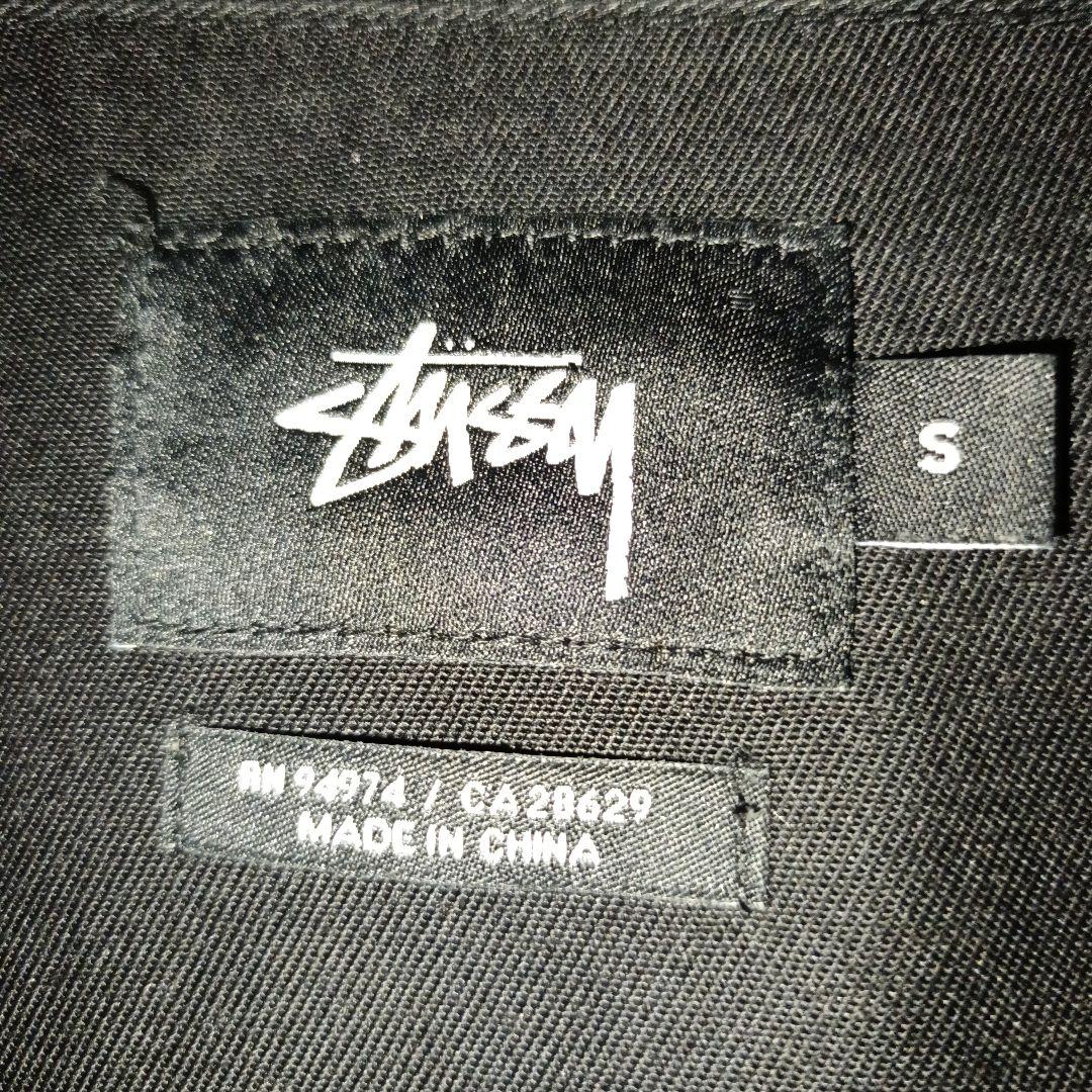 極美品■STUSSY フルジップ ブルゾン ブラック コットンジャケット