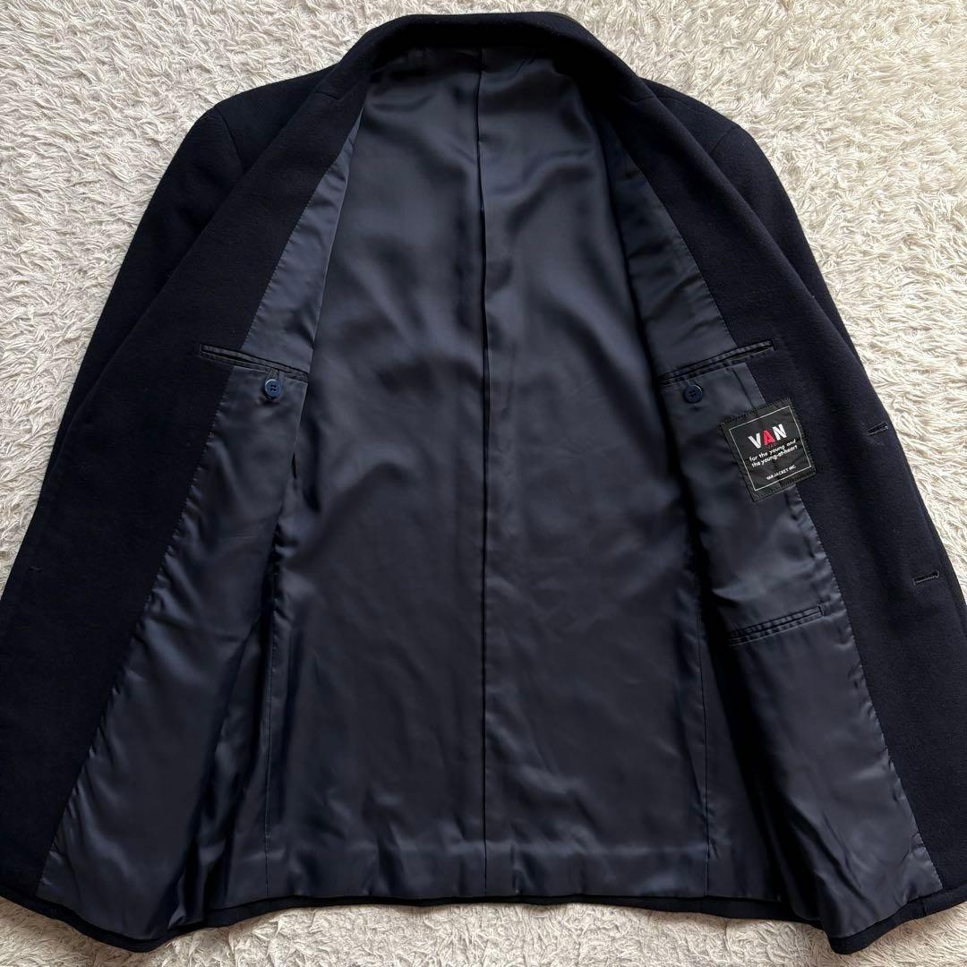 ★ワッペン★ VAN JACKET 紺ブレ テーラードジャケット パイピング 紺
