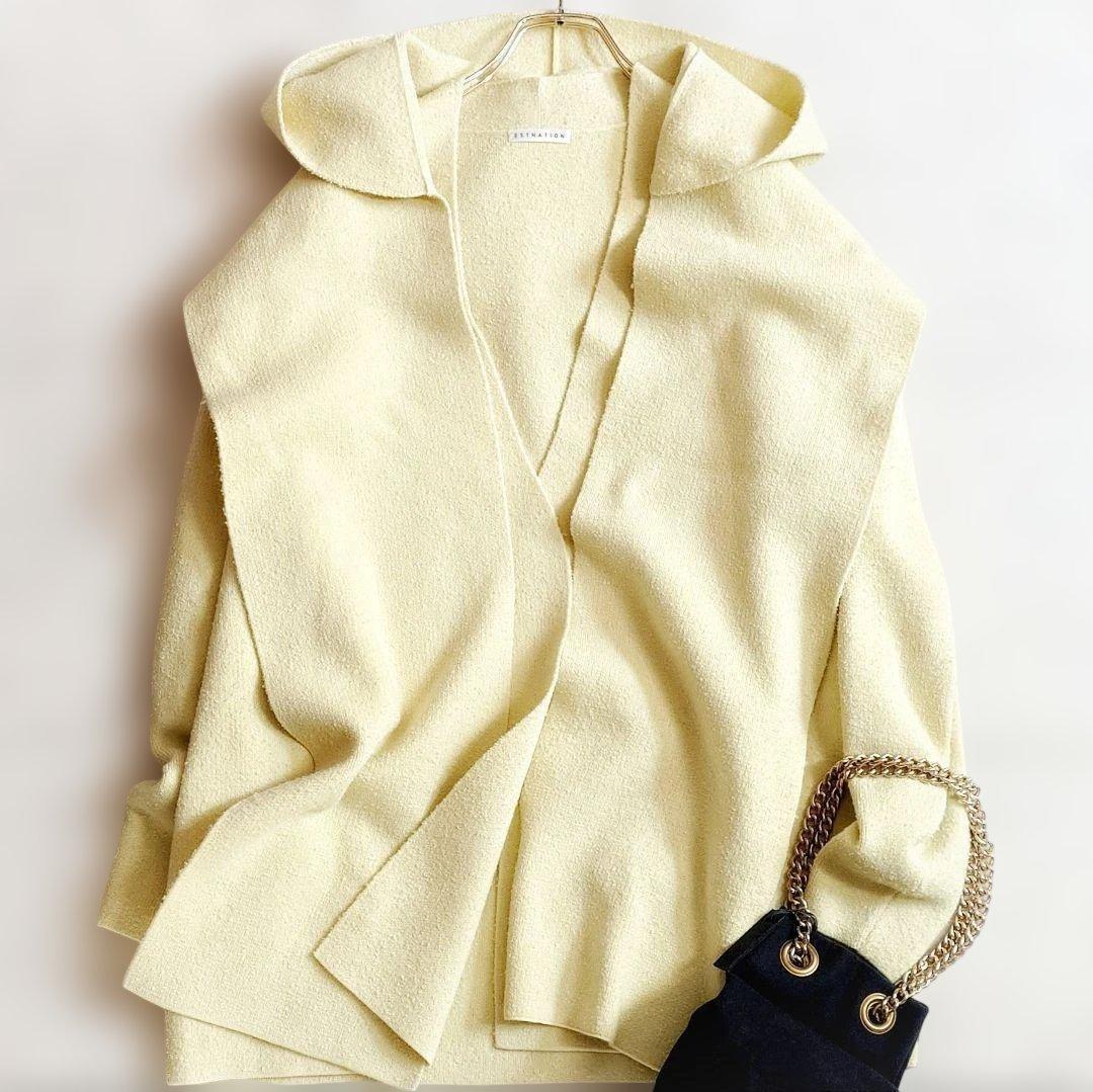 極美品✨24SS 定価4.8万 エストネーション フーディーコンビニットアウター