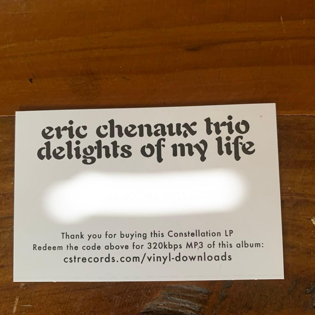 新品未使用 Eric Chenaux Trio LP ダウンロードコード付き