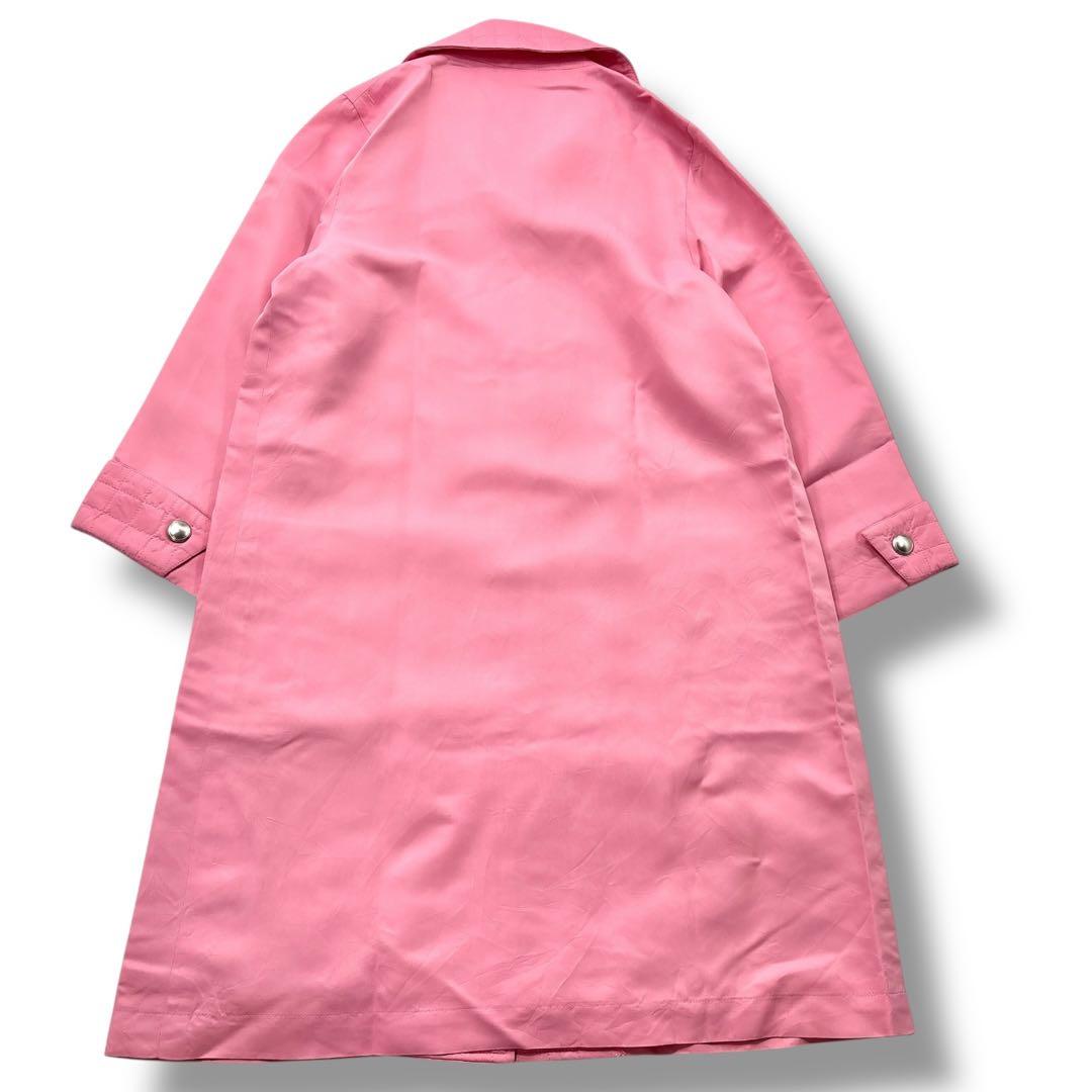 極美品】Rene ルネ ピンク スプリングコート　トレンチ　ロング　キルティング
