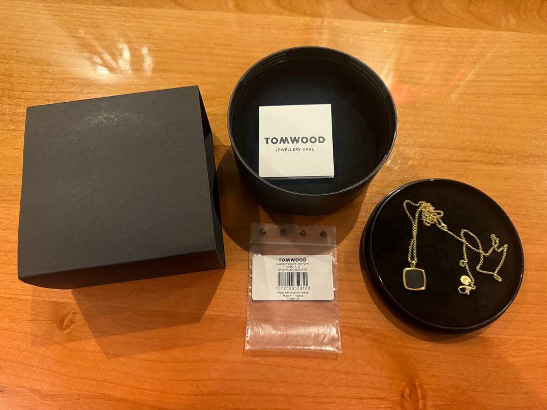 TOMWOOD トムウッド Cushion Pendant Onyx Gold