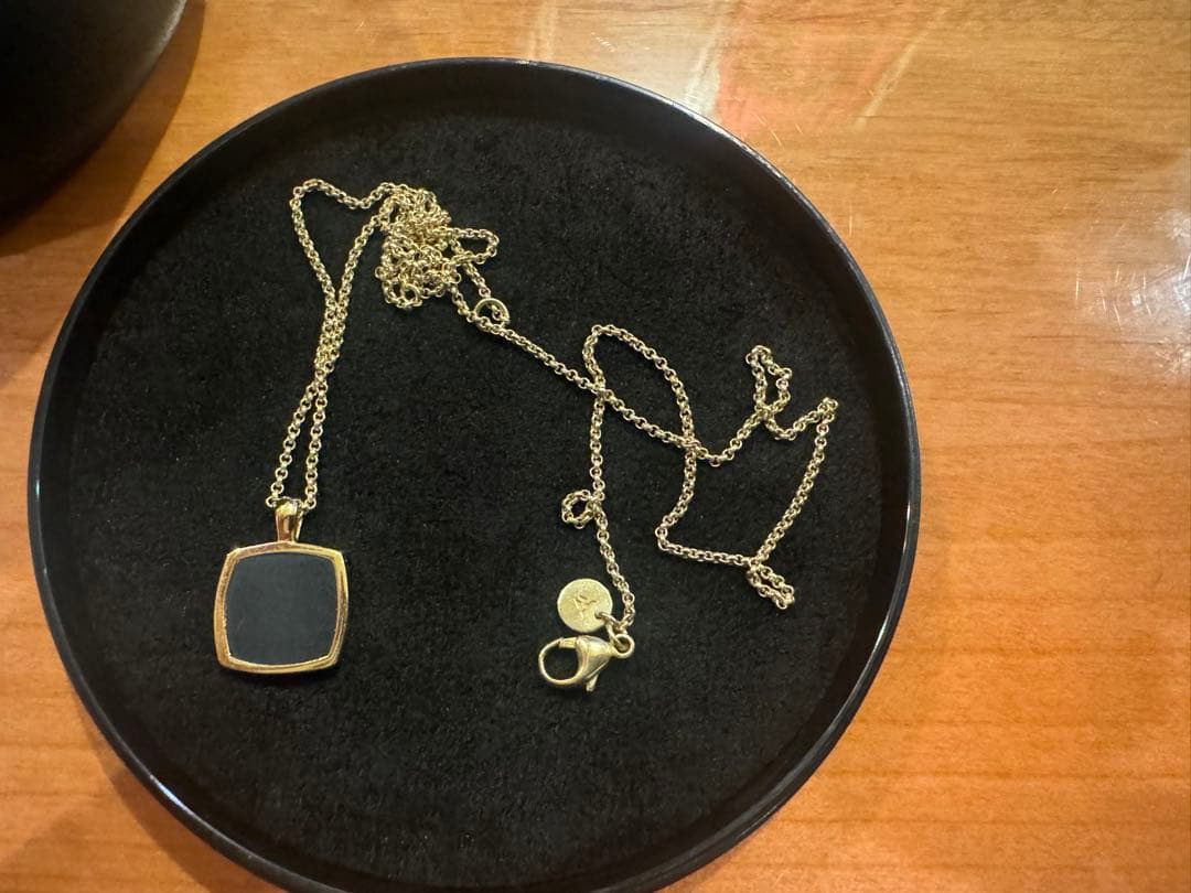 TOMWOOD トムウッド Cushion Pendant Onyx Gold