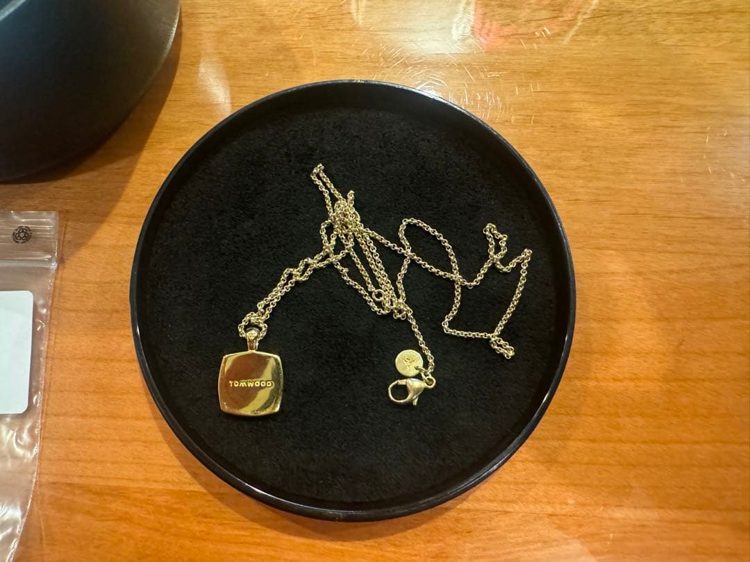 TOMWOOD トムウッド Cushion Pendant Onyx Gold