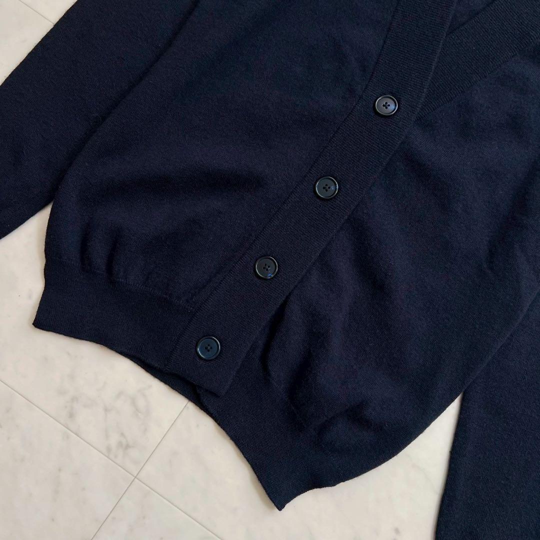Maison Margiela エルボーパッチ 4ステッチ カーディガン 紺