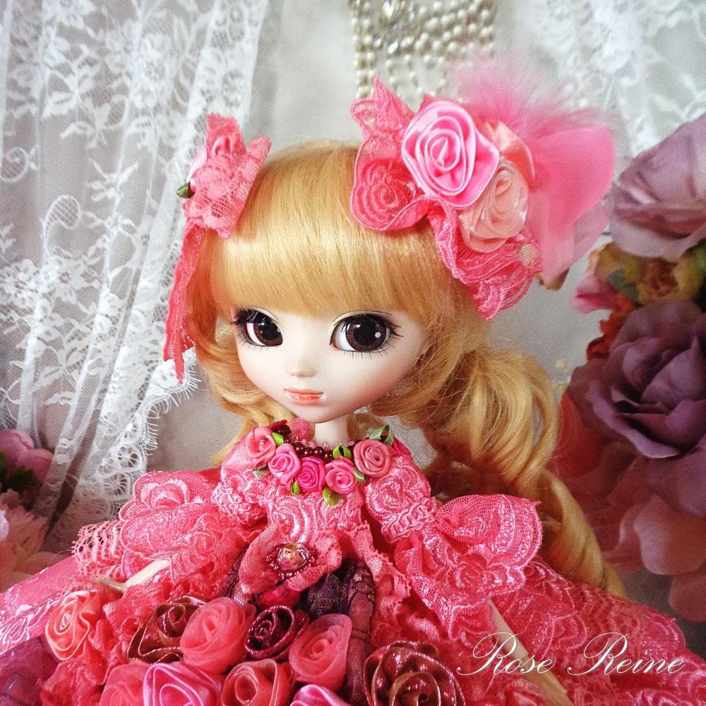 ★初売りセール アンネローゼ王妃 麗しのコーラルピンクフリルドールドレス豪華4P