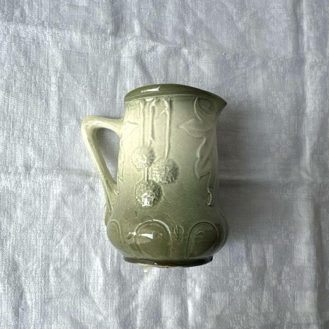 フランスアンティーク　バルボティーヌ　陶器のピシェ　水差し　ピッチャー