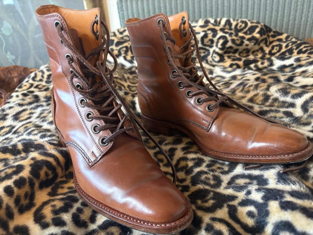 chausser ショセ plus コードバン ブーツ 茶 日本製