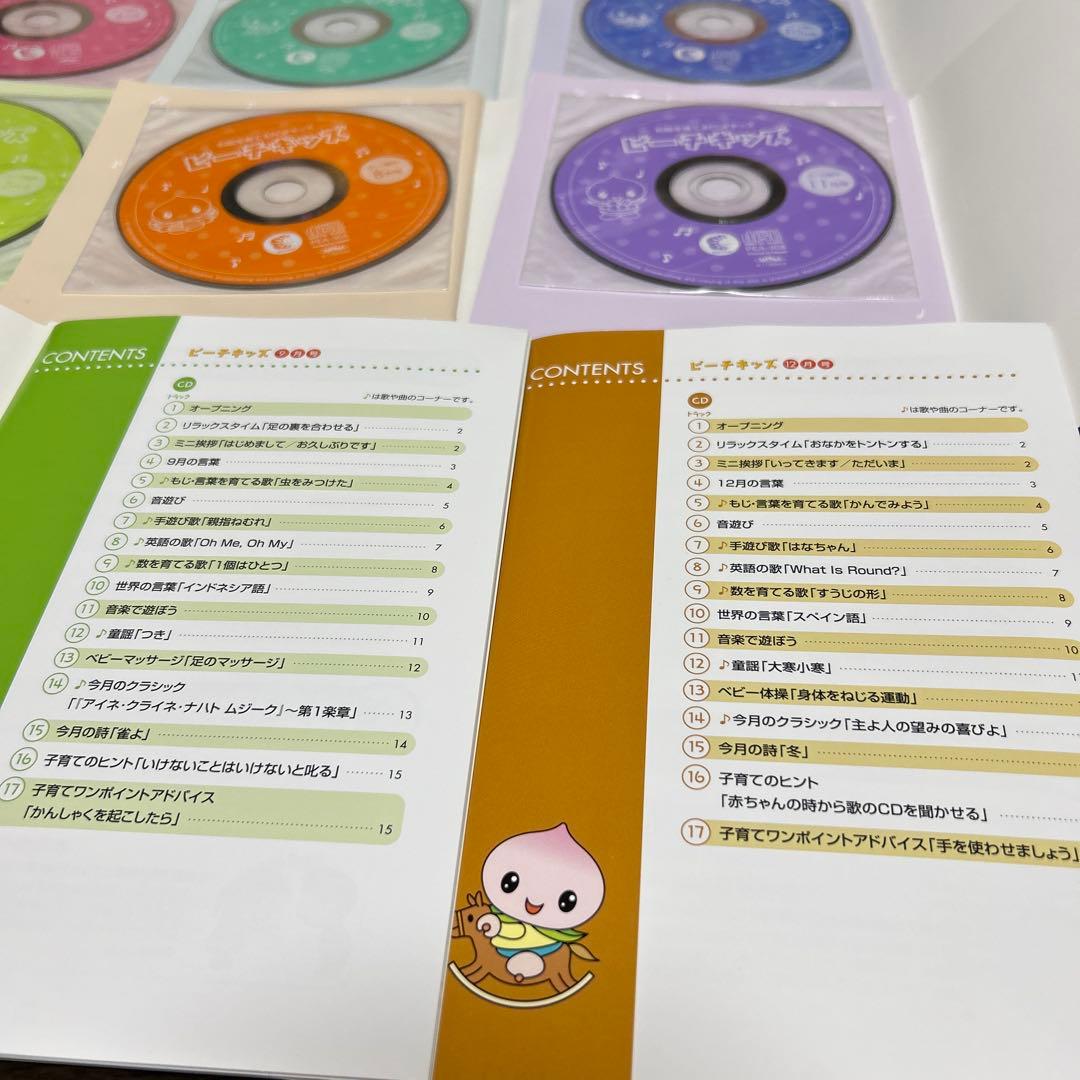 七田　ピーチキッズ　POPキッズ　CD付　12冊