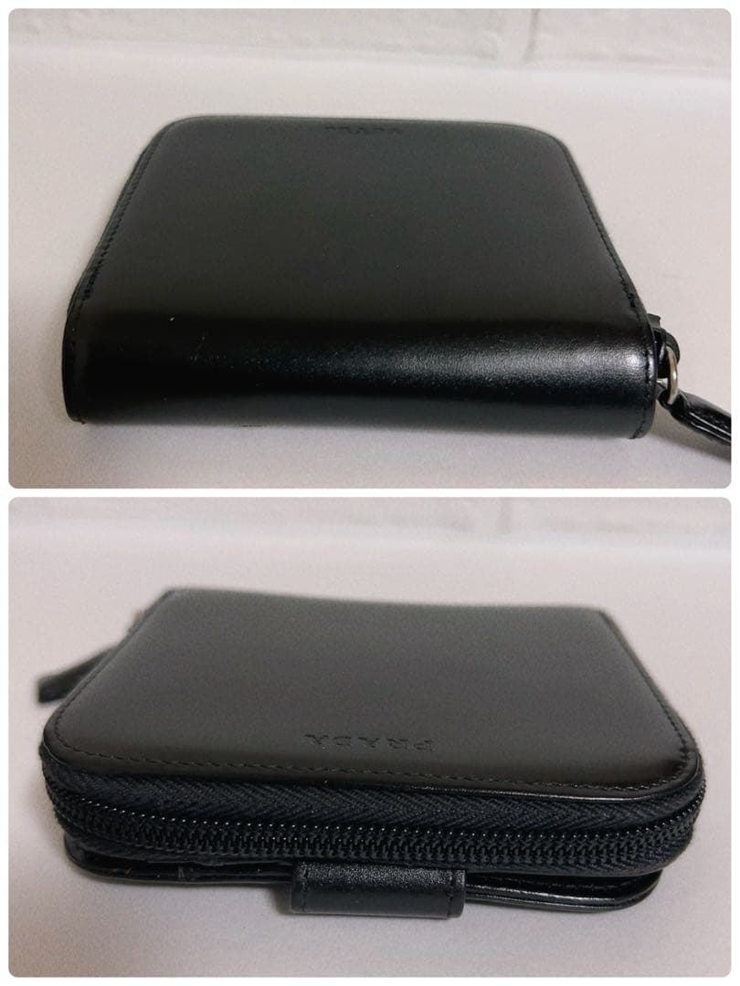 プラダ　PRADA 折り財布　ブラック　M170 カーフレザー