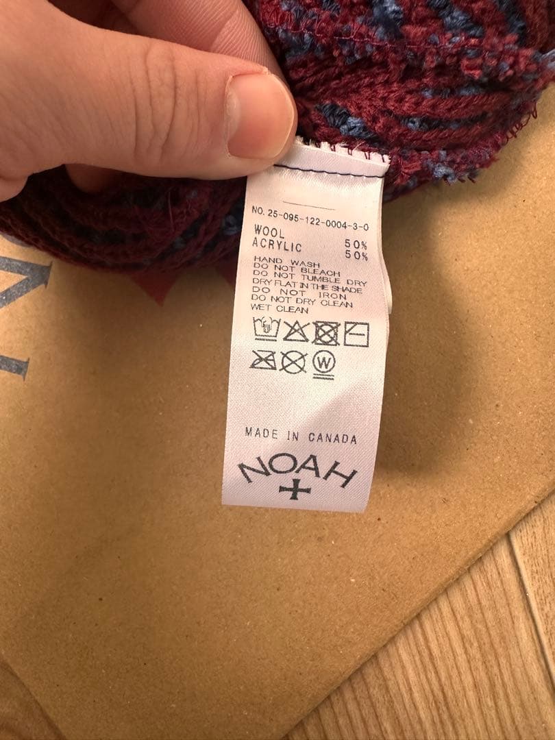 NOAH ビーニー　Tri-Color Beanie ボルドー