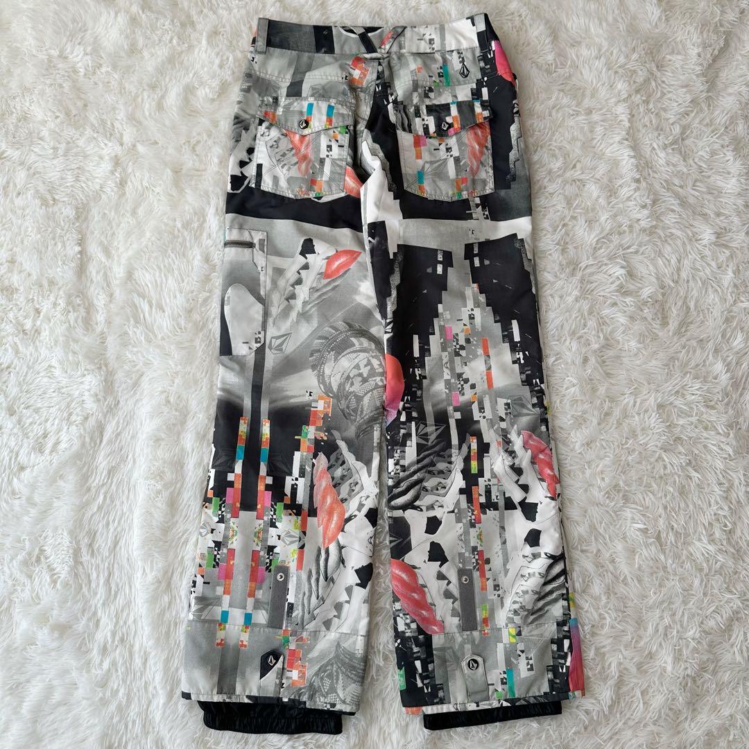 VOLCOM ボルコム スノーボードウエアー 総柄 パンツ Mサイズ 洗濯可②