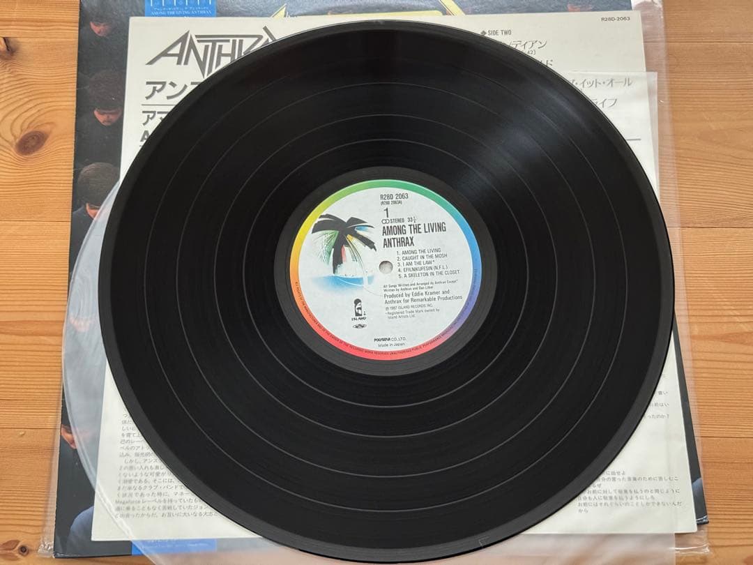 Among the Living / ANTHRAX 来日記念盤 帯付きレコード