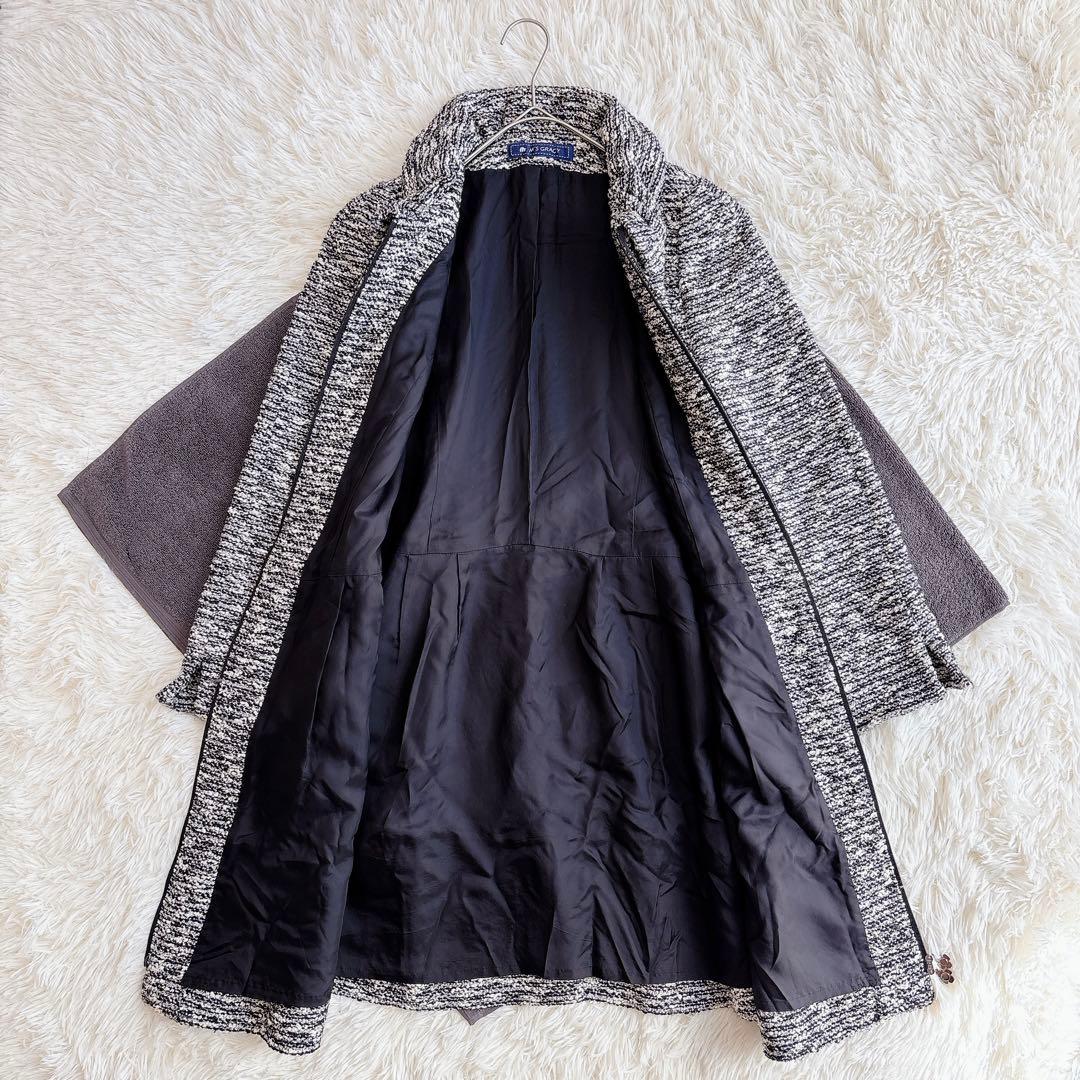 M’S GRACY エムズグレイシー ツイード フレアコート 36 上品
