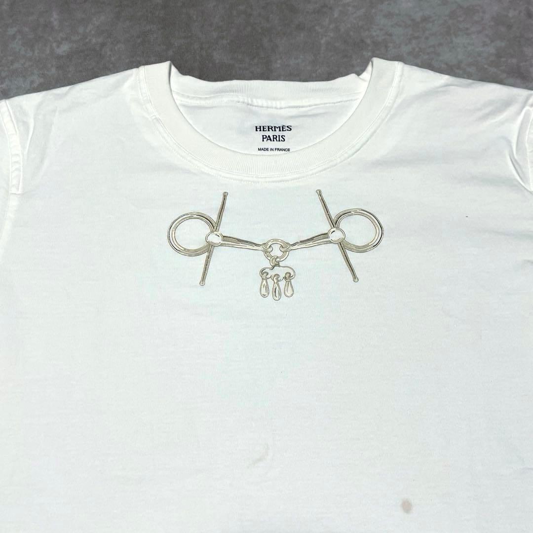 エルメス　HERMES （40） 24AW　カルトゥッシュ モール　Tシャツ　白