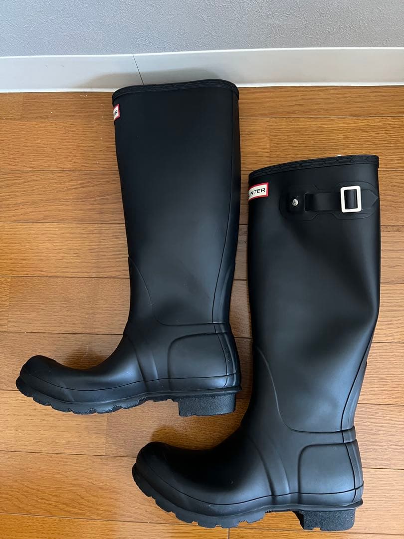 HUNTER ブラック ロングブーツ　EU38 約24cm