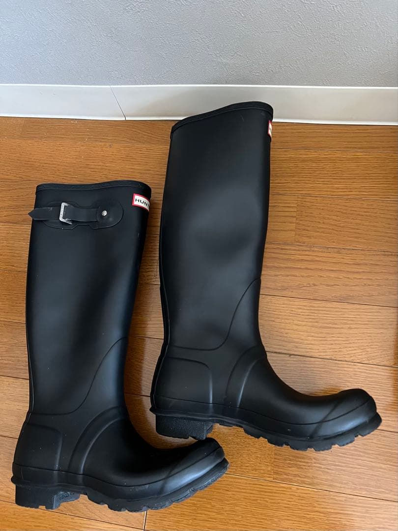 HUNTER ブラック ロングブーツ　EU38 約24cm