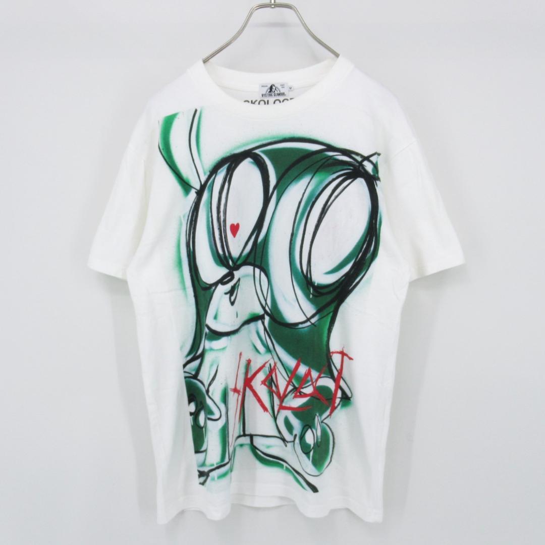 ヒステリックグラマー×スコロクト 半袖Tシャツ Mサイズ ホワイト×グリーン