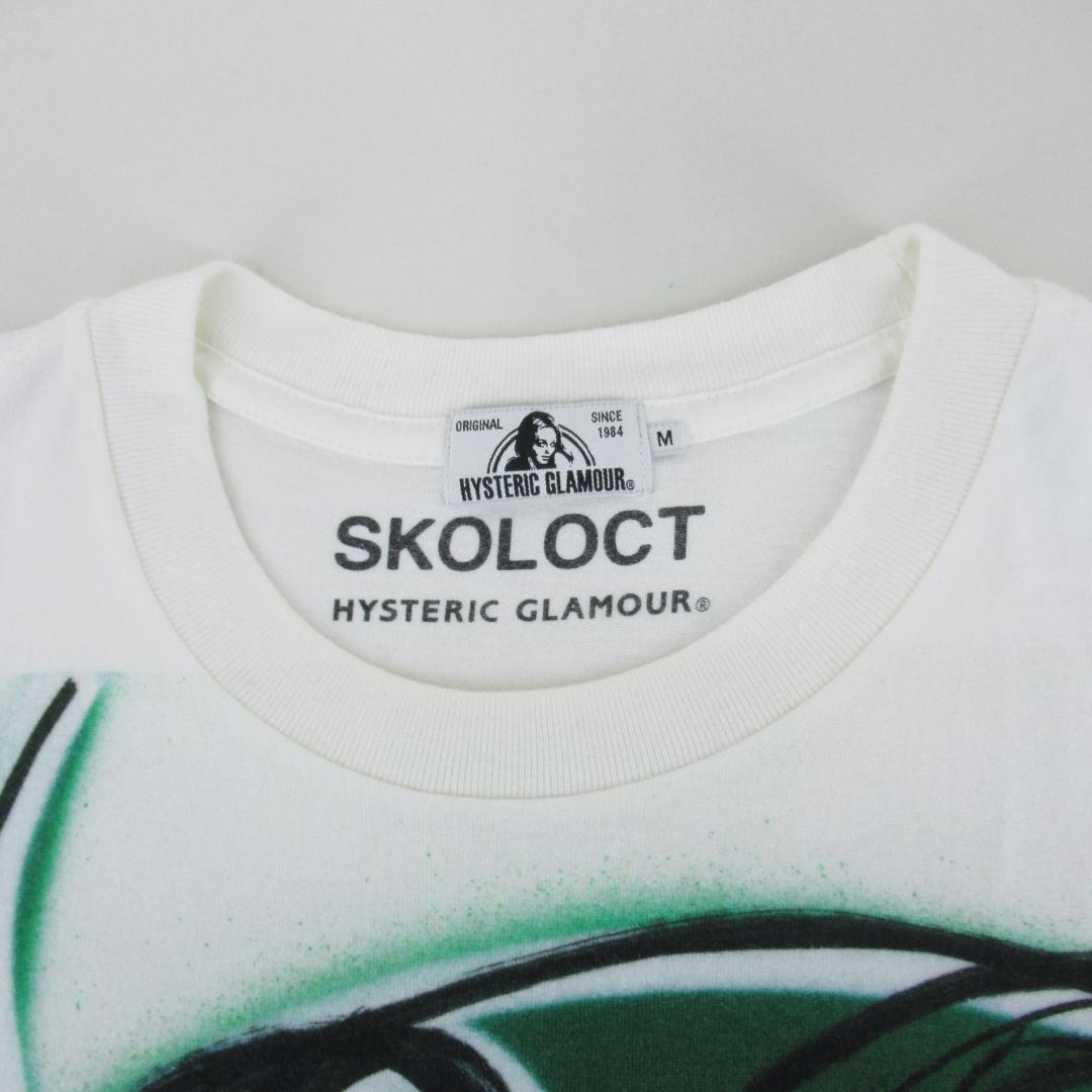 ヒステリックグラマー×スコロクト 半袖Tシャツ Mサイズ ホワイト×グリーン