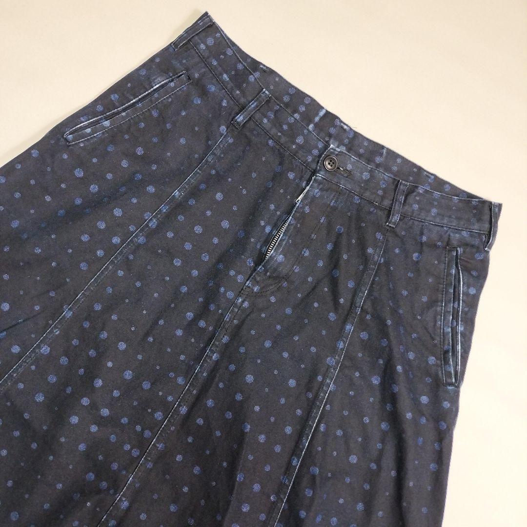 希少✨ブラックコムデギャルソン ドット柄サルエルパンツ L インディゴ