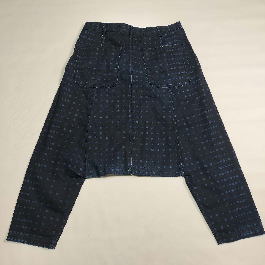 希少✨ブラックコムデギャルソン ドット柄サルエルパンツ L インディゴ