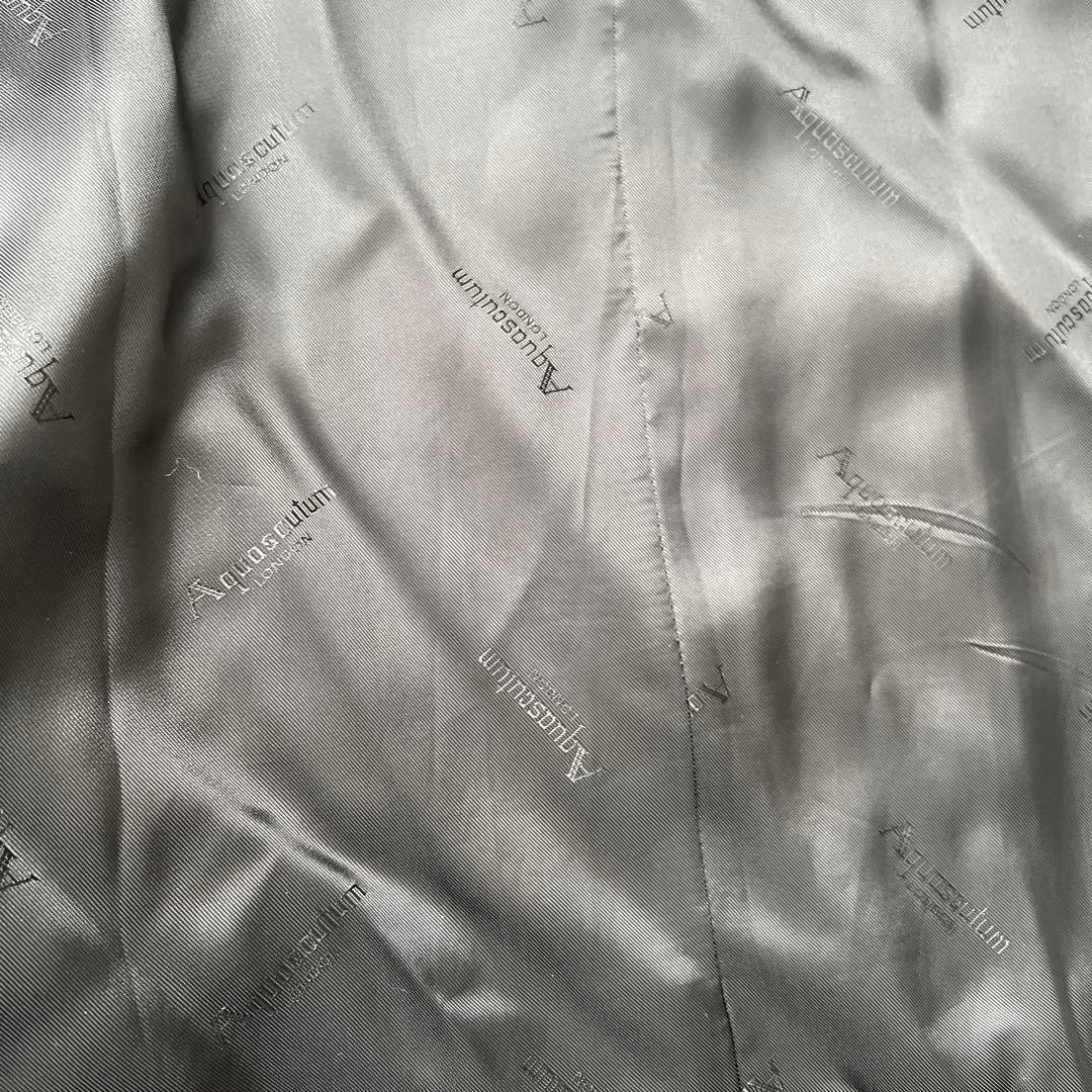 Aquascutum　シルク　トレンチコート　イングランド製　白タグ　高級