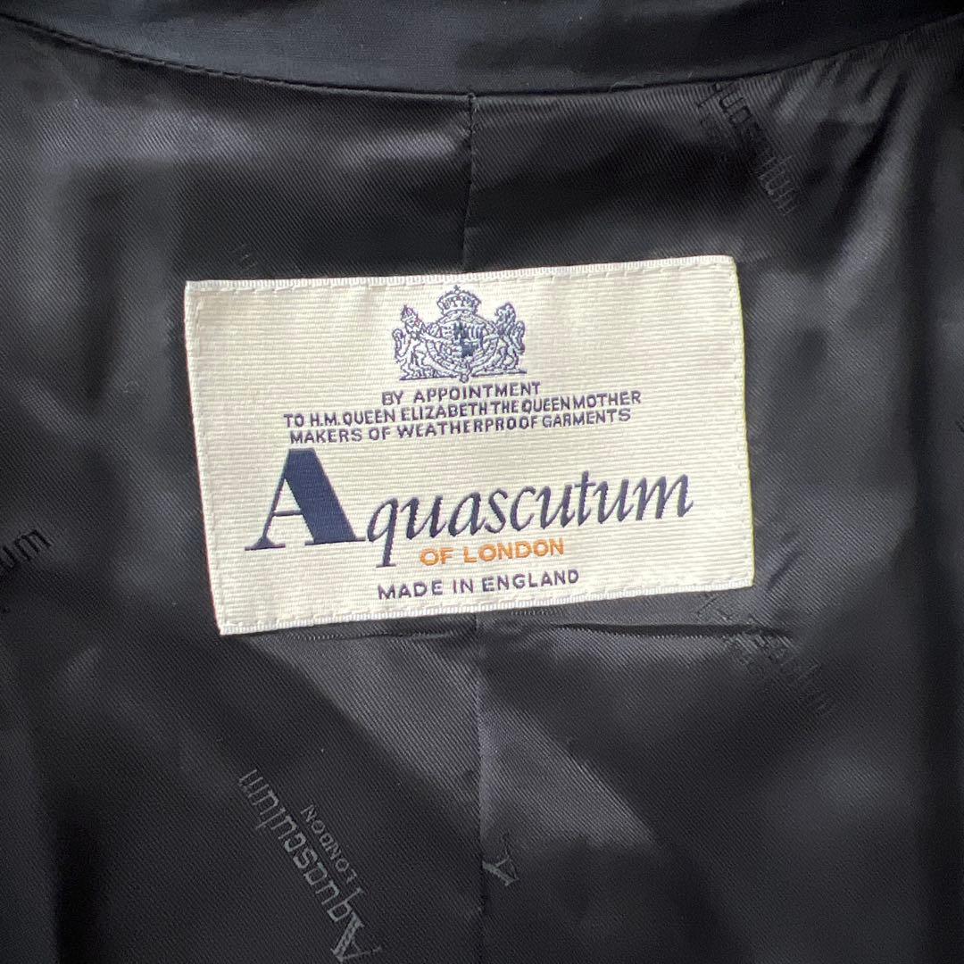 Aquascutum　シルク　トレンチコート　イングランド製　白タグ　高級
