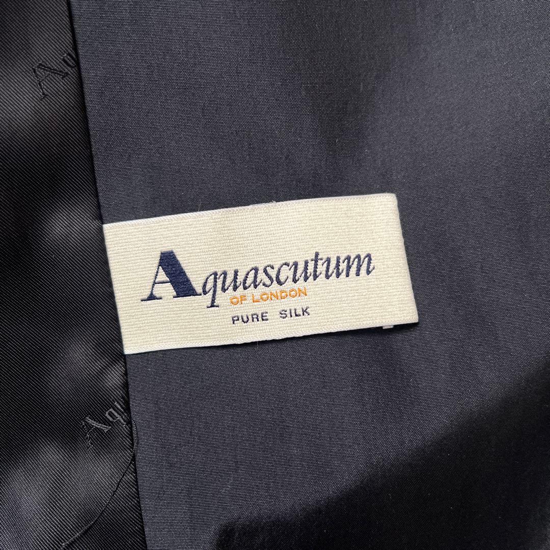Aquascutum　シルク　トレンチコート　イングランド製　白タグ　高級