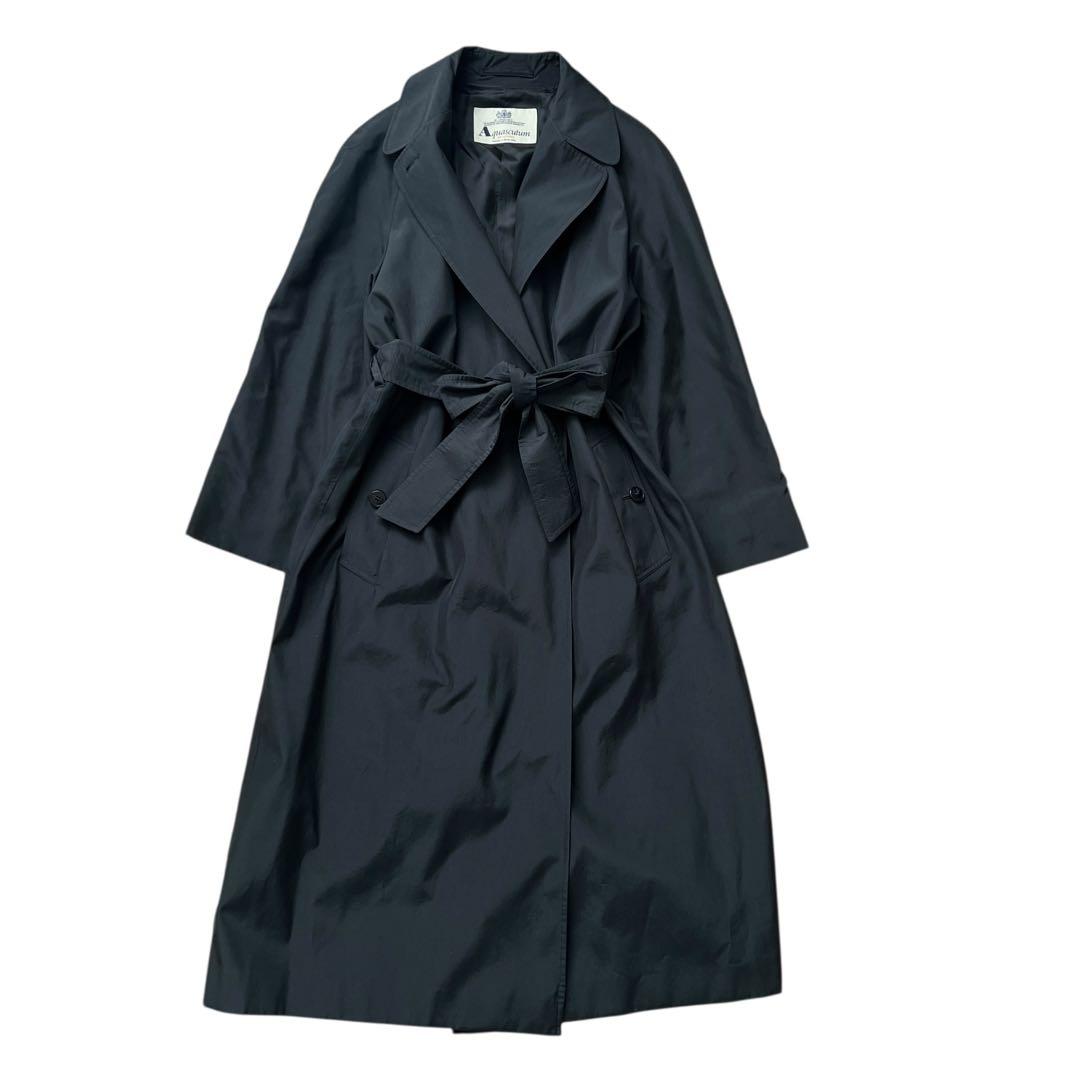 Aquascutum　シルク　トレンチコート　イングランド製　白タグ　高級