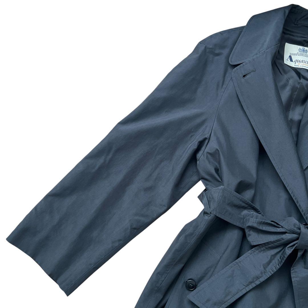 Aquascutum　シルク　トレンチコート　イングランド製　白タグ　高級
