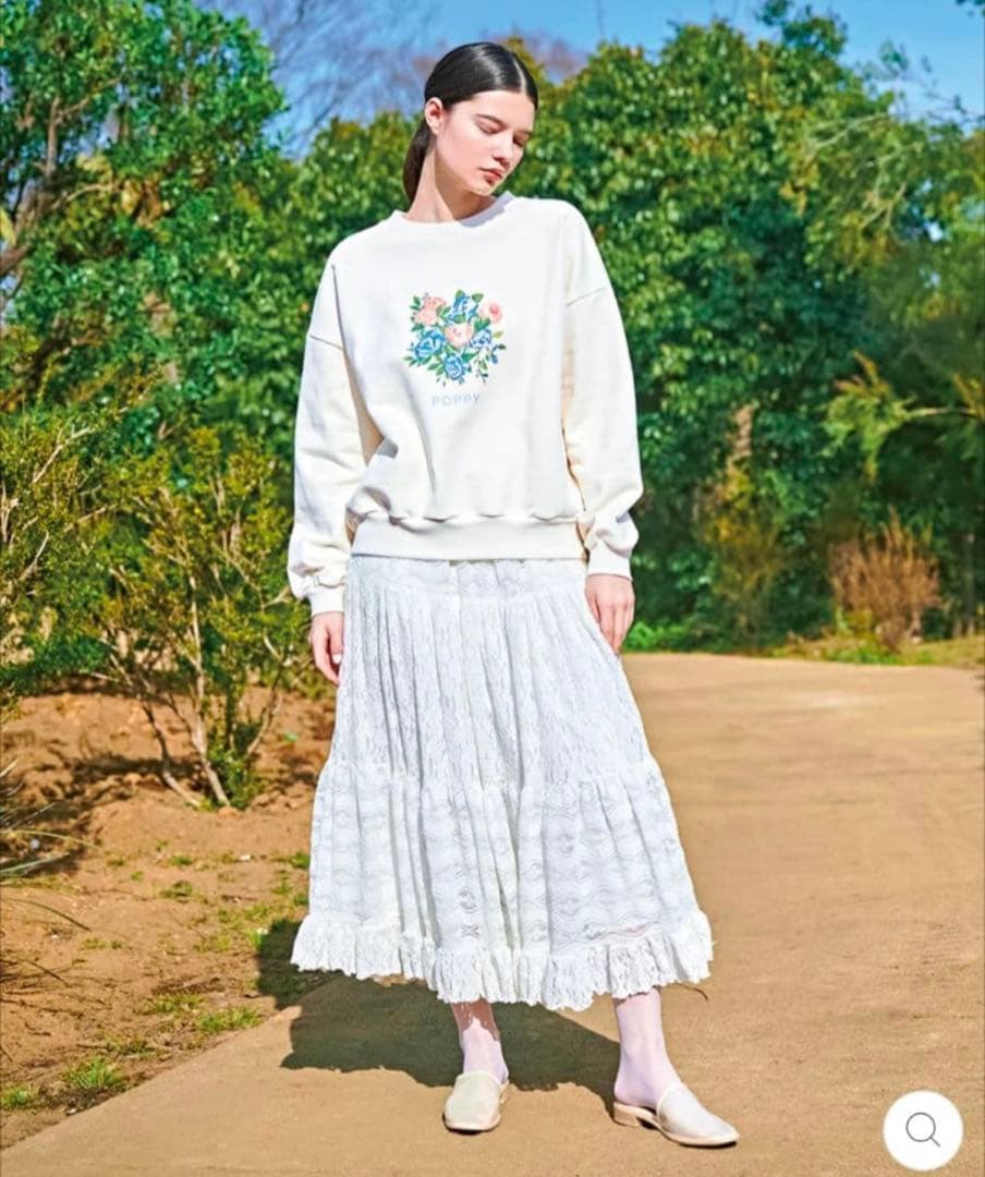 POPPY Lace tiered skirts あさぎーにょ レース スカート